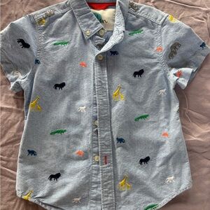 Kids' Blue Animal Print Shirt